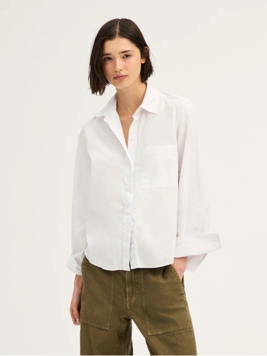 Madewell Tops - NWT Madewell The Signature Y-Neck Shirt in Poplin